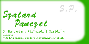 szalard panczel business card